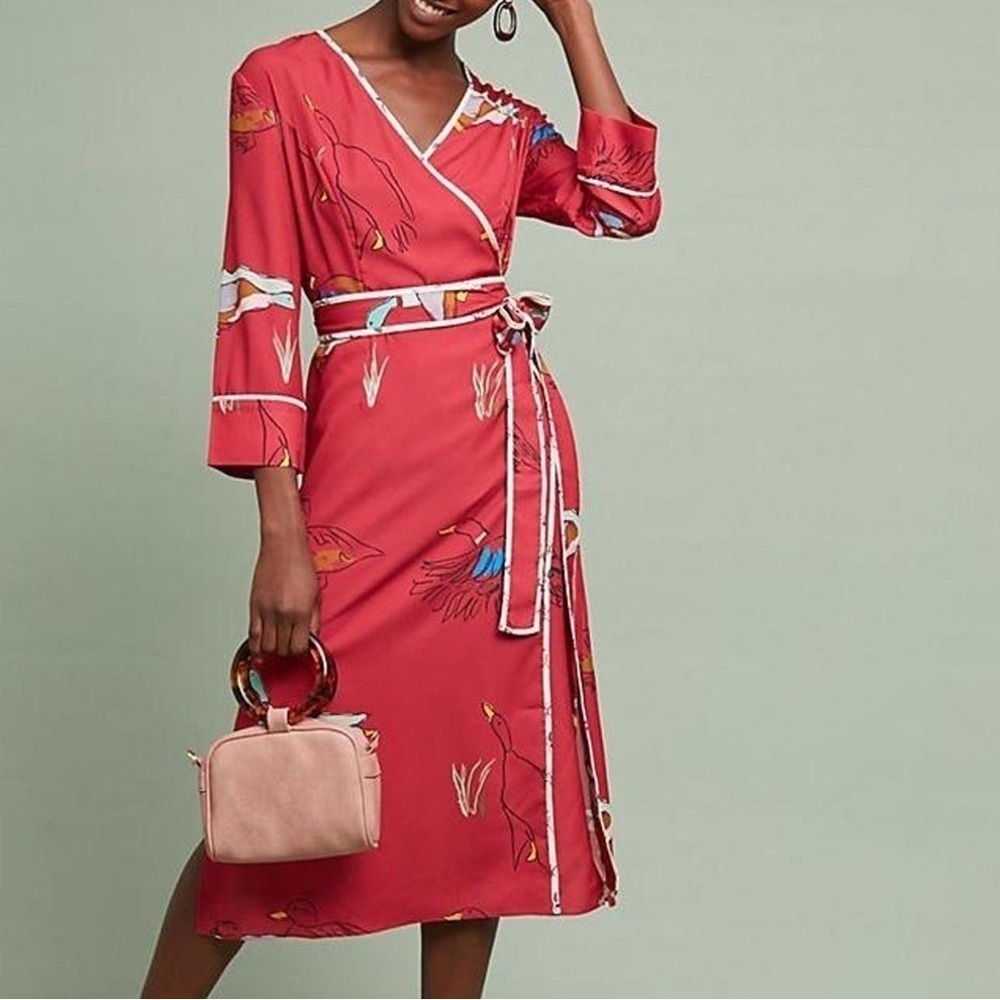 Rachel Antonoff Willard Mallard Duck Wrap Dress